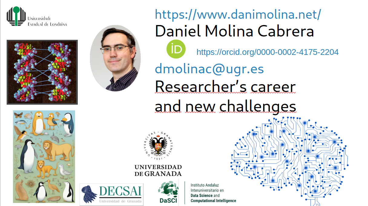 Cartel de la charla sobre mí