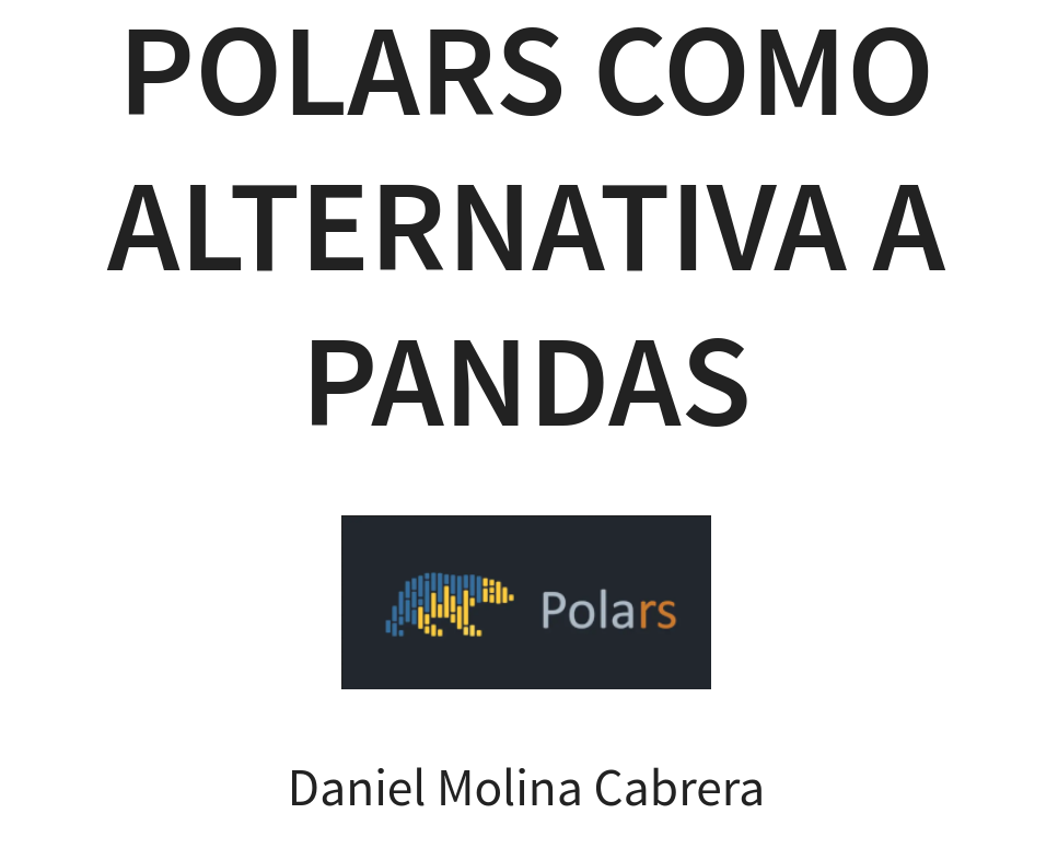 Cartel de charla sobre la charla de Polars